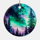 Celestial Aurora Borealis noordelijk licht Keramisch Ornament (Achterkant)