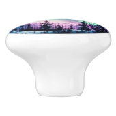 Celestial Aurora Borealis noordelijk licht Keramische Knop (Zijkant)