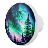 Celestial Aurora Borealis noordelijk licht Keramische Knop (Rechts)