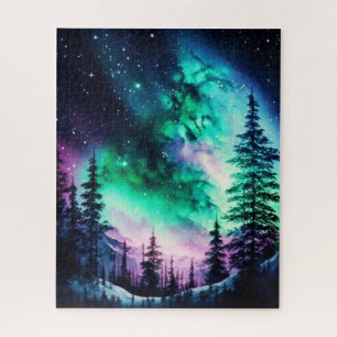 Celestial Aurora Borealis noordelijk licht Legpuzzel