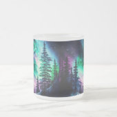 Celestial Aurora Borealis noordelijk licht Matglas Koffiemok (Center)