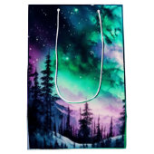Celestial Aurora Borealis noordelijk licht Medium Cadeauzakje (Achterkant)