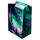 Celestial Aurora Borealis noordelijk licht Medium Cadeauzakje (Achterkant Gekanteld)