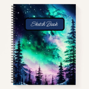 Celestial Aurora Borealis noordelijk licht Notitieboek