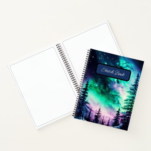 Celestial Aurora Borealis noordelijk licht Notitieboek (Binnen)