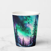 Celestial Aurora Borealis noordelijk licht Papieren Bekers (Achterkant)