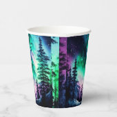 Celestial Aurora Borealis noordelijk licht Papieren Bekers (Rechts)