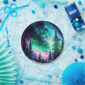 Celestial Aurora Borealis noordelijk licht Papieren Bordje (Feest)