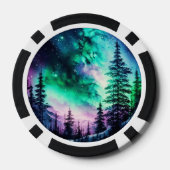 Celestial Aurora Borealis noordelijk licht Poker Chips (Achterkant)