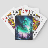Celestial Aurora Borealis noordelijk licht Pokerkaarten (Achterkant)