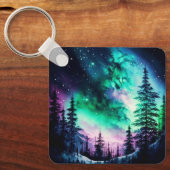 Celestial Aurora Borealis noordelijk licht Sleutelhanger (Voorkant)