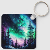 Celestial Aurora Borealis noordelijk licht Sleutelhanger (Achterkant)