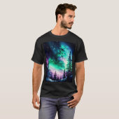 Celestial Aurora Borealis noordelijk licht T-shirt (Voorkant volledig)