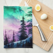 Celestial Aurora Borealis noordelijk licht Theedoek (Quarter Fold)