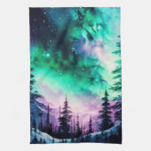 Celestial Aurora Borealis noordelijk licht Theedoek (Verticaal)