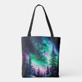 Celestial Aurora Borealis noordelijk licht Tote Bag (Achterkant)