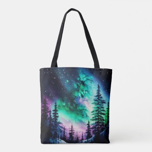 Celestial Aurora Borealis noordelijk licht Tote Bag (Achterkant)