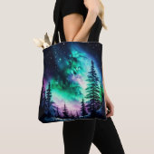 Celestial Aurora Borealis noordelijk licht Tote Bag (Dichtbij)