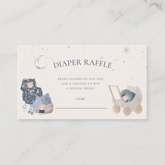 Celestial Baby Beer Luier Raffle Ticket Informatiekaartje (Voorkant)