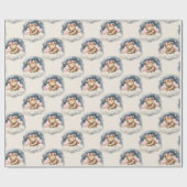 Celestial Baby Beer Meisjes Verjaardag Cadeaupapier (Vlak)