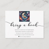 Celestial Baby Giraffe Breng een Boek Baby shower Informatiekaartje (Voorkant)