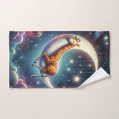 Celestial Baby Giraffe Slapen op Moon & Stars Bad Handdoek (Handdoek)