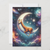 Celestial Baby Giraffe Slapen op Moon & Stars Kaart (Achterkant)
