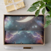 Celestial Baby Giraffe Slapen op Moon & Stars Tissuepapier (Geschenk)