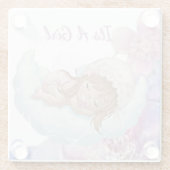 Celestial Baby shower Glazen Onderzetter (Achterkant)