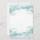Celestial Baby Shower Invitation | Watercolor Moon Kaart (Achterkant)