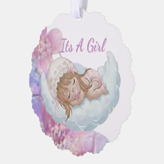Celestial Baby shower Ornament Kaart (Links)