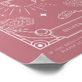 Celestial Baby shower Roos Luier Raffle teken Poster (Hoek)