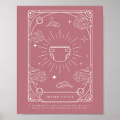 Celestial Baby shower Roos Luier Raffle teken Poster (Voorkant)