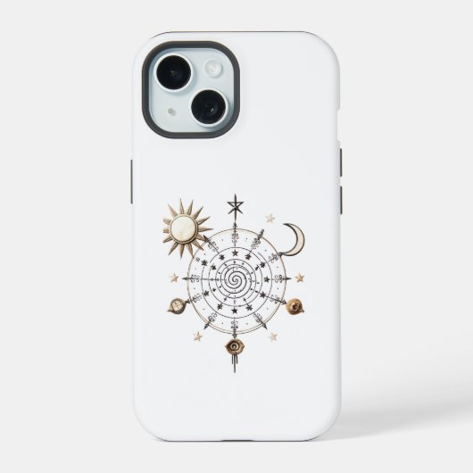 Celestial Balance Mandala iPhone / iPad hoesje 15 Case (Achterkant)