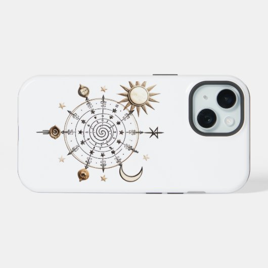 Celestial Balance Phone Case iPhone 15 Case (Achterkant horizontaal)