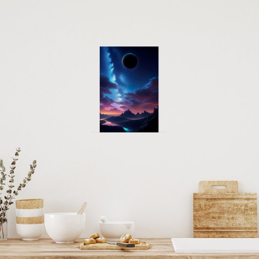 Celestial Ballet, getuige van de Maan Verduisterin Poster (Keuken)