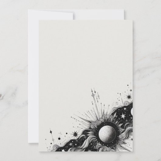 Celestial Band bruiloft uitnodiging (Achterkant)