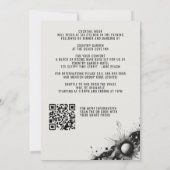 Celestial Band bruiloft uitnodiging met details (Achterkant)