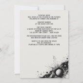 Celestial Band bruiloft uitnodiging met details (Achterkant)