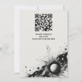 Celestial Band Bruiloft Uitnodiging met QR Code (Achterkant)