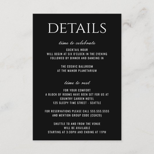 Celestial Band Informatiekaartje (Voorkant)