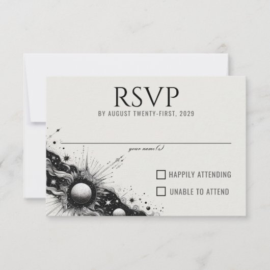 Celestial Band RSVP Kaartje (Voorkant)