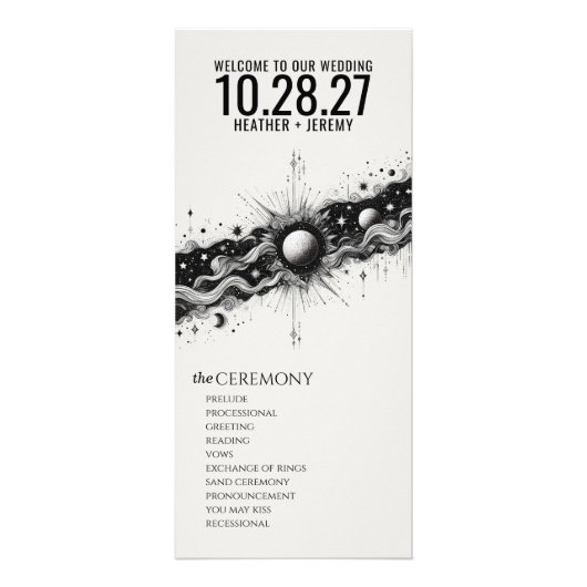 Celestial Band Trouwprogramma Reclamekaart (Voorkant)