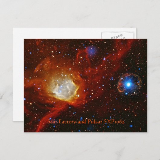 Celestial Bauble - Nebula N90 en Pulsar SXP1062 Briefkaart (Voorkant / Achterkant)