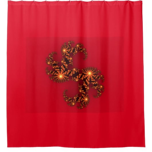 Celestial Beauty in levendige 3D kosmische kunst Douchegordijn (Voorkant)