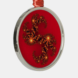 Celestial Beauty in levendige 3D kosmische kunst Metalen Ornament