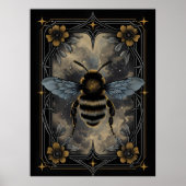 Celestial Bee Poster - Gotische Botanische Insecte (Voorkant)