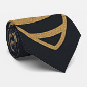 Celestial Bee Trail – Elegant Cosmic Gold Design Stropdas (Opgerold)