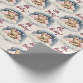 Celestial Beer Meisje Oh Baby Baby shower Cadeaupapier (Hoek)