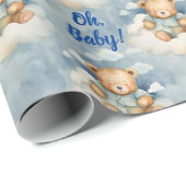 Celestial Beer Oh Baby Boy Baby shower Cadeaupapier (Rol Hoek)